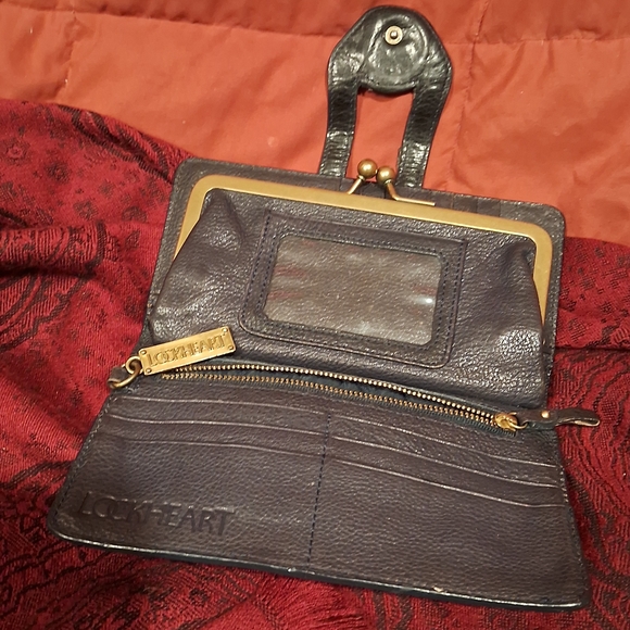 Lockheart Dark Brown And Black Leather Wallet - Picture 3 of 10